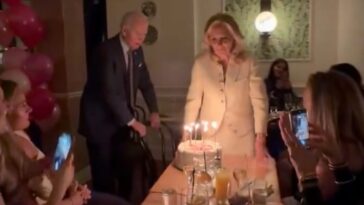 joe-biden-looks-clueless-at-dr.-jill’s-75th-birthday-celebration-in-new-york-city-(video)