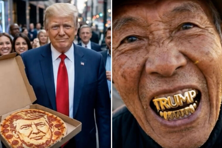 trump-posts-bizarre-ai-video-showing-his-face-on-pizza,-the-prez-riding-a-camel-and-more-—-all-to-a-celebratory-song