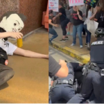 sick!-godless-leftists-clash-with-police,-reenact-charlie-kirk’s-murder,-chant-“charlie-kirk-deserved-to-die”-and-“f*ck-erika-kirk”-outside-turning-point-usa-women’s-event-(video)