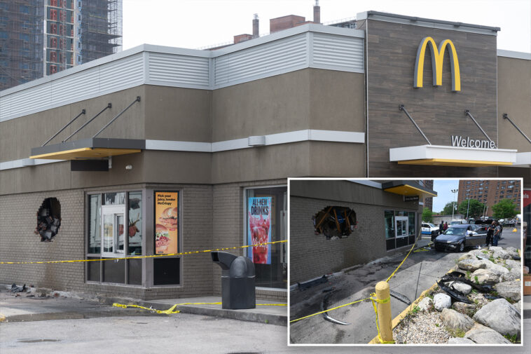 car-plows-through-nyc-mcdonald’s-—-then-driver-immediately-flees-the-scene