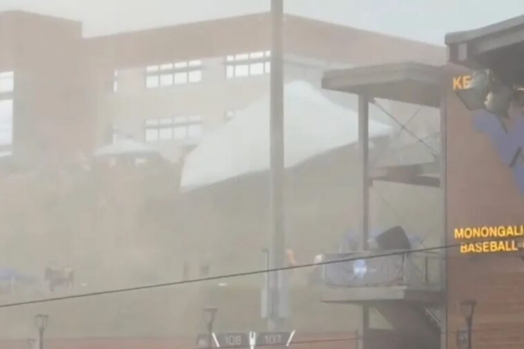 5-injured-after-ferocious-winds-rip-through-wvu-baseball-game,-sending-tents-airborne
