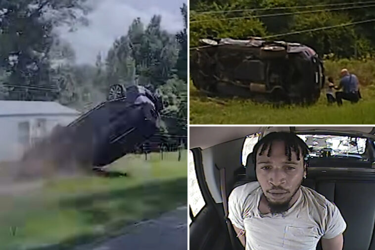 horrifying-moment-car-flips-off-road,-flinging-4-month-old-from-vehicle-in-high-speed-chase:-video