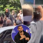 swarm-of-raucous-knicks-fans-fill-street-to-jeer-spurs,-wemby-outside-team-hotel:-‘get-ready-to-go-golfing’