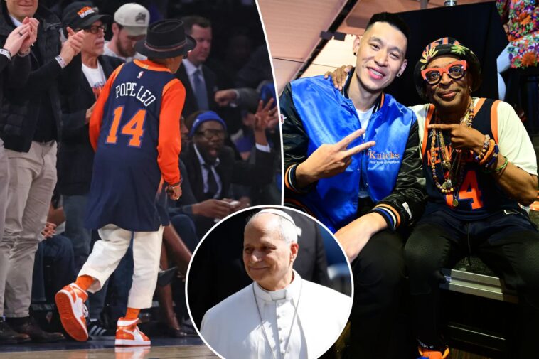 spike-lee-wears-autographed-pope-leo-xiv-knicks-jersey-at-nba-finals-game-3