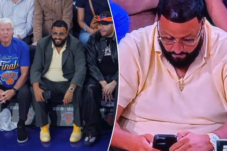 nba-fans-outraged-dj-khaled-spends-insanely-expensive-knicks-spurs-game-‘on-his-phone’