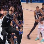 nba-does-not-upgrade-victor-wembanyama’s-shove-of-jalen-brunson-to-flagrant-foul