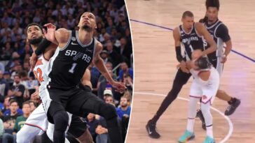 nba-does-not-upgrade-victor-wembanyama’s-shove-of-jalen-brunson-to-flagrant-foul