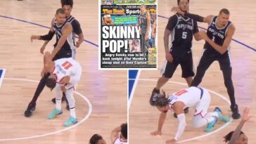 knicks-fans-outraged-over-victor-wembanyama-escaping-nba-punishment-for-jalen-brunson-shove:-‘golden-boy’