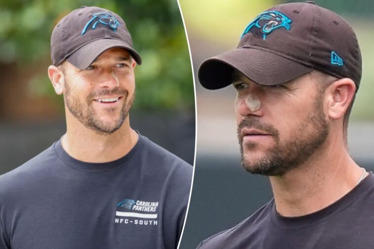 panthers-coach-dave-canales-has-skin-cancer-removed-from-nose-two-months-after-screening