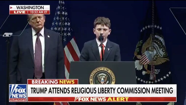 “jesus-means-everything-to-me”:-brave-12-year-old-christian-boy-who-fought-school’s-gender-agenda-joins-president-trump-at-museum-of-the-bible