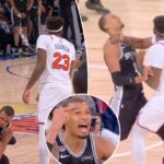 tensions-rise-in-nba-finals-game-4-as-mitchell-robinson-throws-elbow-at-victor-wembanyama