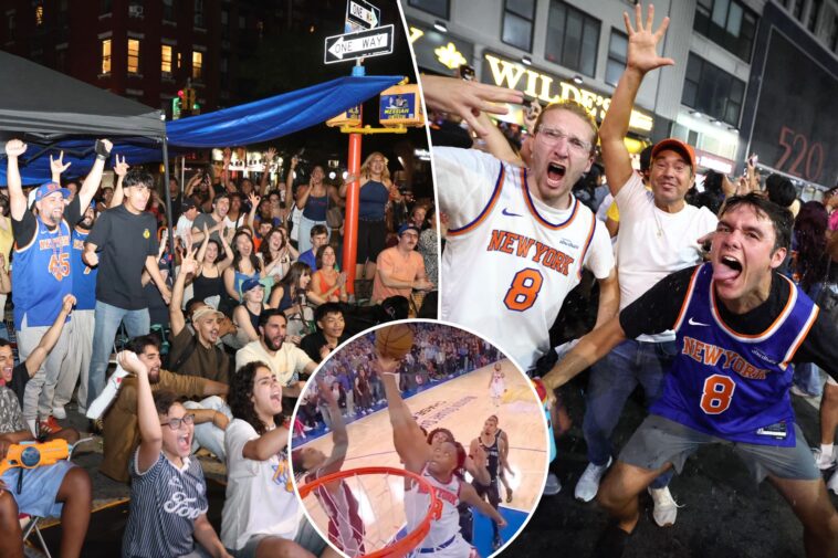 nyc-abuzz-as-thousands-celebrate-knicks’-stunning-game-4-victory-—-flooding-streets,-bars,-bodegas:-‘electrifying’