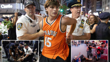 knicks-fans-waving-palestinian-flag-seen-smashing-yellow-cab-after-historic-comeback-win-over-spurs
