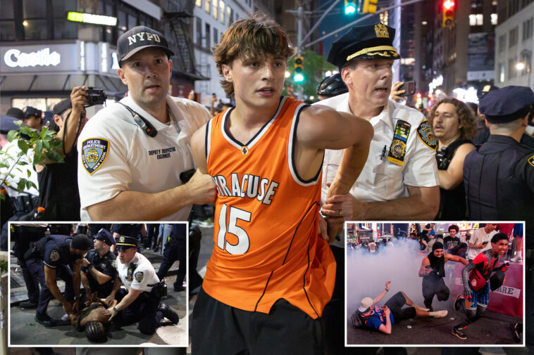knicks-fans-waving-palestinian-flag-seen-smashing-yellow-cab-after-historic-comeback-win-over-spurs