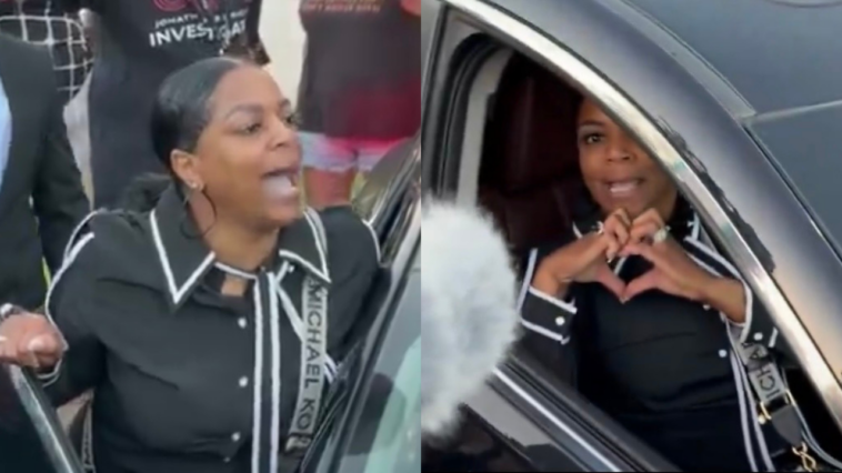 watch:-karmelo-anthony’s-grandmother-riles-up-crowd-chanting-“racist!-biased!-prejudiced!”-outside-courthouse-–-claims-white-people-can-do-“whatever-the-f*ck-they-want”
