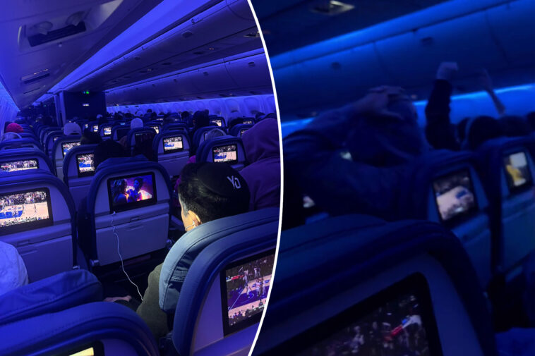 excited-knicks-fans-turn-delta-flight-into-raucous-watch-party,-erupting-over-win-at-30,000-feet