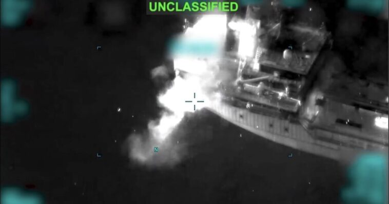 (video)-us-central-command-releases-footage-of-strikes-on-third-oil-tanker-this-week-killing-three-indian-sailors-–-india-voices-“strong-protest”