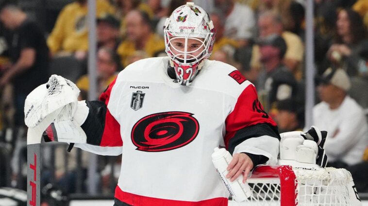 hurricanes-stay-quiet-on-their-game-5-goalie,-but-a-practice-clue-hints-brandon-bussi-gets-the-nod-again