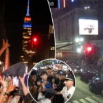 knicks-fan-uses-traffic-cameras-to-document-elation,-chaos-outside-msg-during-finals