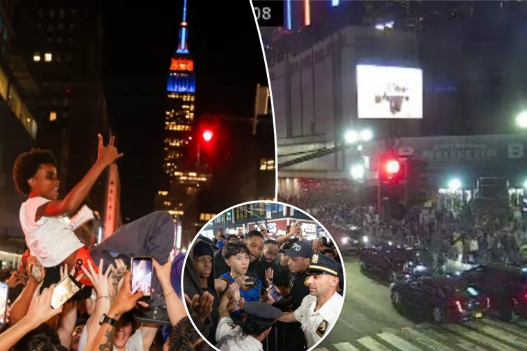 knicks-fan-uses-traffic-cameras-to-document-elation,-chaos-outside-msg-during-finals