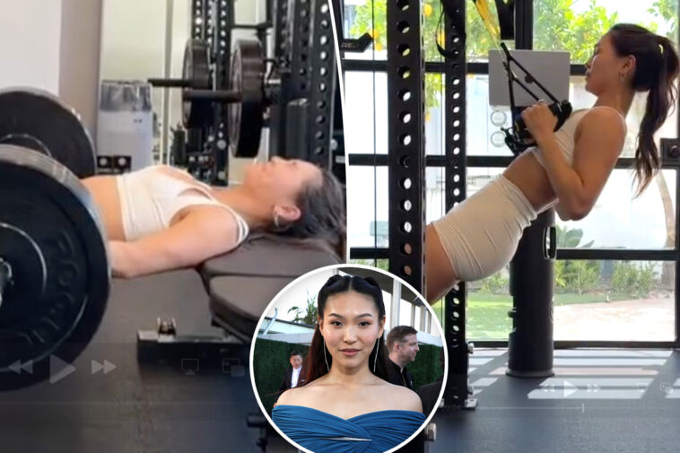 myles-garrett’s-girlfriend-chloe-kim-turns-heads-in-all-white-gym-outfit