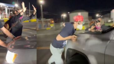 watch:-new-jersey-anti-ice-protesters-try-to-stop-jeep-with-their-bodies-and-get-thrown-when-driver-doesn’t-back-down