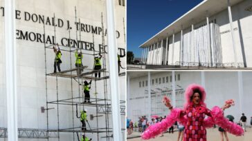 trump’s-name-comes-off-kennedy-center-building-after-storms,-legal-wrangling:-photos