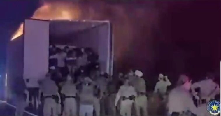 texas-dps-and-border-patrol-rescue-39-illegal-aliens-from-burning-tractor-trailer-during-human-smuggling-attempt-–-(video)