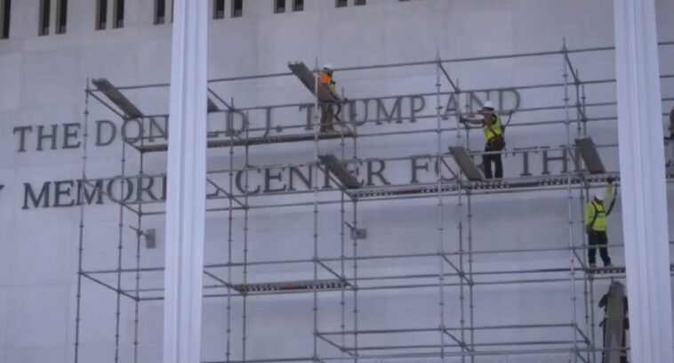 leftists-suffering-from-tds-cheer-as-workers-remove-trump’s-name-from-kennedy-center-after-fierce-legal-battle-(video)