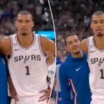 jeremy-sochan-agitates-former-teammate-victor-wembanyama-from-knicks’-bench