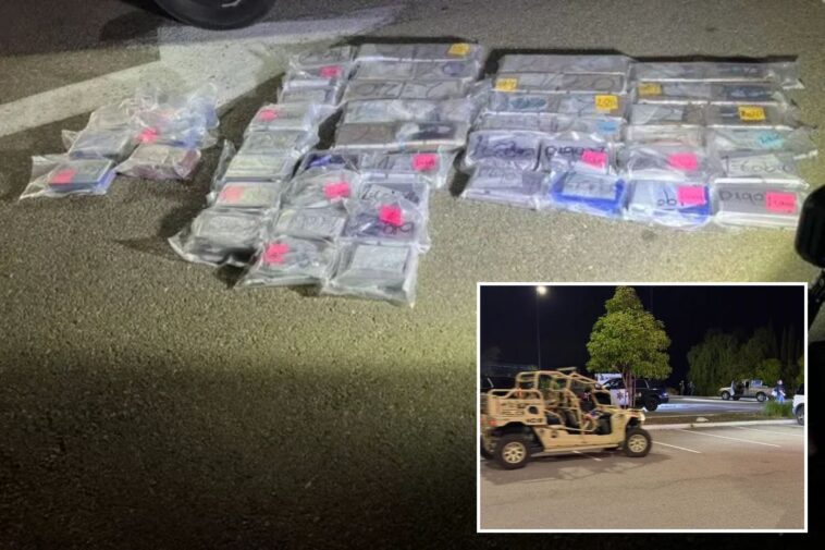 two-suspects-arrested-after-crashing-through-camp-pendleton-gate-with-112-pounds-of-cocaine-and-fentanyl