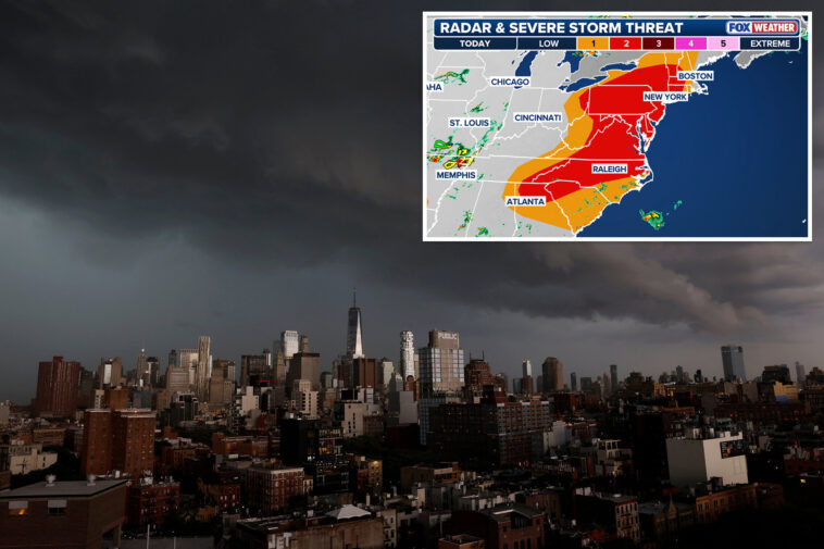 nyc-and-the-northeast-bracing-for-thunder-storms,-severe-weather-to-close-the-weekend