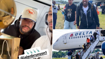 air-traffic-controllers-fanboy-over-knicks’-finals-win-as-champions-enjoy-scenic-flight-home:-‘plane’s-rocking’