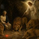 scholars-now-believe-the-angel-saved-daniel-by-distracting-lions-with-a-laser-pointer