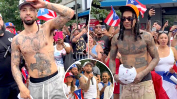 knicks-jose-alvarado,-jordan-clarkson-keep-championship-party-going-at-nyc’s-knickerbocker-puerto-rican-parade