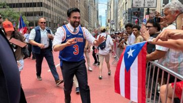 mamdani-parties-with-knicks-champion-jose-alvarado-on-puerto-rican-day-parade-float-in-new-york