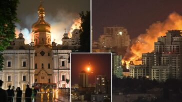 russian-attack-sets-fire-to-centuries-old-religious-site-in-kyiv-and-kills-5-in-kharkiv