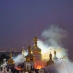 russian-drone-barrage-leaves-11-dead,-sets-fire-to-historic-kyiv-cathedral
