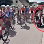 shock-video:-clueless-pensioner-rides-her-mobility-scooter-in-the-path-of-racing-cyclists,-sends-them-flying