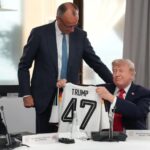 german-chancellor-gives-trump-a-‘trump-47’-soccer-jersey-as-belated-birthday-gift-at-g7-summit