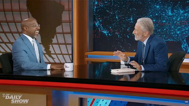 ‘i-put-up-with-politics’:-sen-raphael-warnock-confesses-to-jon-stewart-he-is-‘not-in-love’-with-the-system