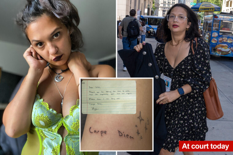 gloating-luigi-mangione-‘reporter’-who-has-onlyfans-page-got-ghoulish-tattoo-of-accused-killer’s-autograph