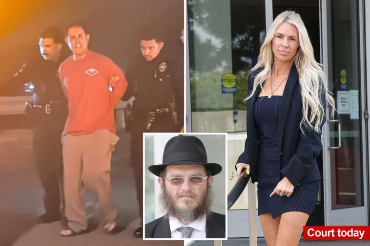 antisemitic-raisin-heir-goes-ballistic-in-wild-arrest-video-—-as-mystery-blonde-bombshell-shows-up-to-court
