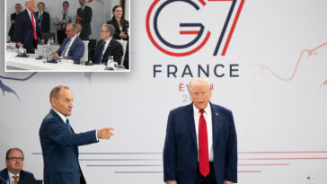 trump-arrives-late-to-g7-after-truth-social-screed-—-tells-world-leaders:-‘i’m-the-boss’