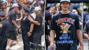 cops-stop-knicks’-tyler-kolek-thinking-he’s-a-fan-during-parade