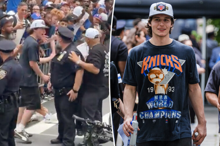 cops-stop-knicks’-tyler-kolek-thinking-he’s-a-fan-during-parade