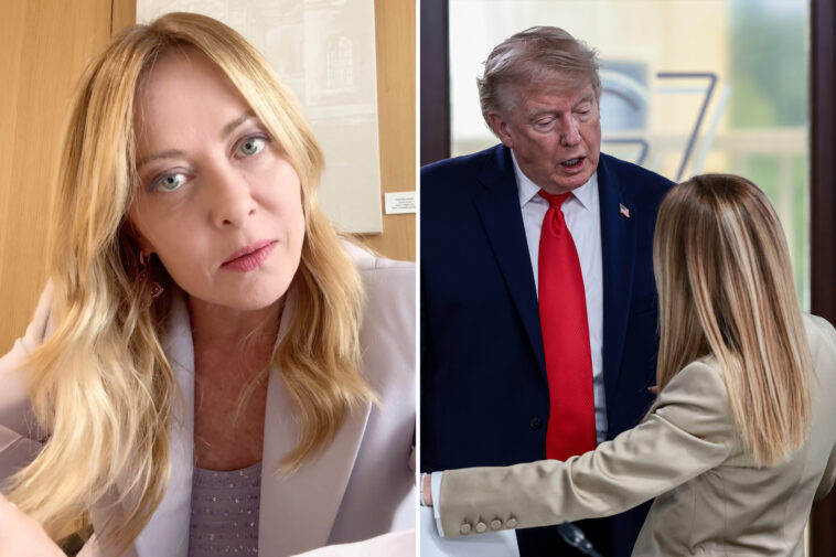 italy’s-meloni-rips-trump-after-he-claimed-she-‘begged’-for-a-photo-at-g7-as-top-diplomat-cancels-us-trip