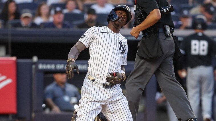 jazz-chisholm-jr.-exits-yankees-game-after-fouling-pitch-directly-into-his-groin-in-painful-scene