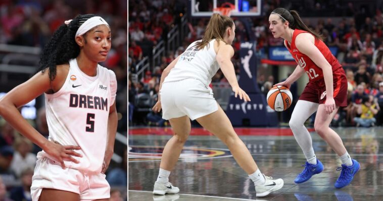 watch:-angel-reese-shoves-caitlin-clark,-then-mocks-her-as-long-running-rivalry-is-renewed