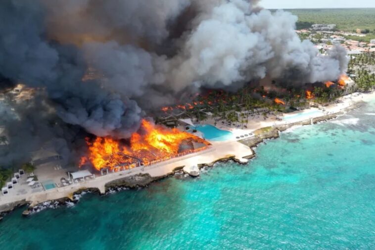 raging-inferno-at-dominican-resort-leaves-one-dead,-nearly-1,700-forced-to-evacuate